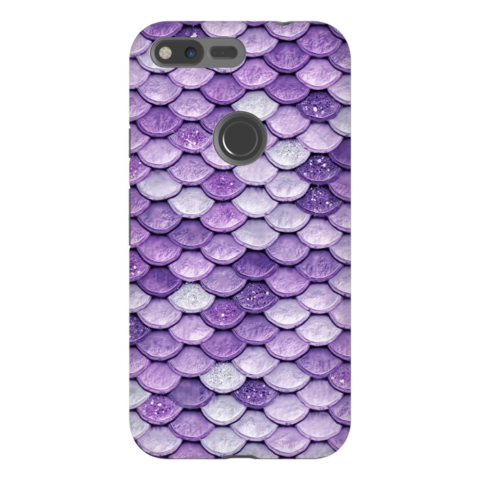 Pixel XL StrongFit Purple Metal Glitter Mermaid Scales by  Utart