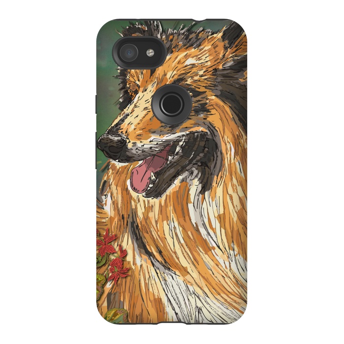 Pixel 3AXL StrongFit Rough Collie (Summer) by Lotti Brown