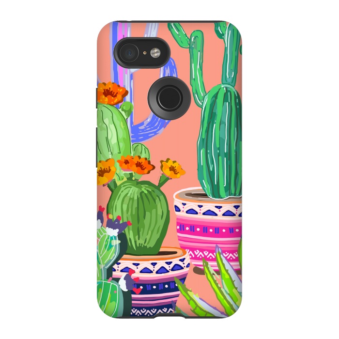 Pixel 3 StrongFit Cactus wonderland by MUKTA LATA BARUA