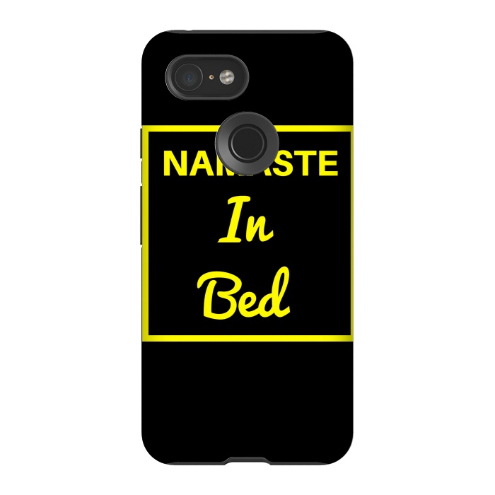 Pixel 3 StrongFit namaste in bed yellow by MALLIKA