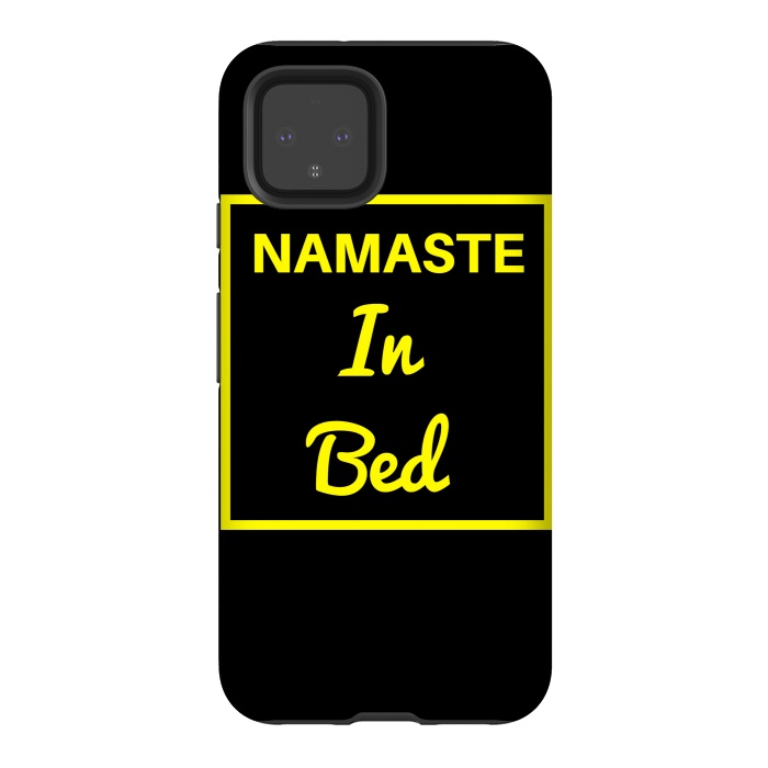 Pixel 4 StrongFit namaste in bed yellow by MALLIKA