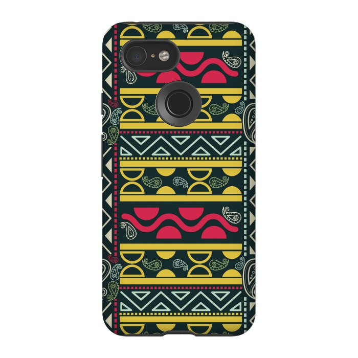 Pixel 3 StrongFit colorful aztec  by TMSarts