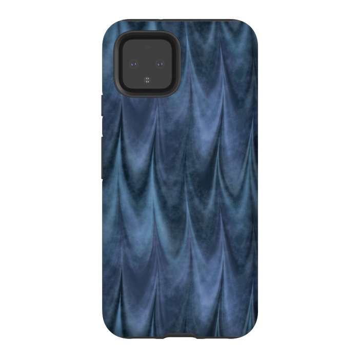 Pixel 4 StrongFit Blue Wbstract Waves by Andrea Haase