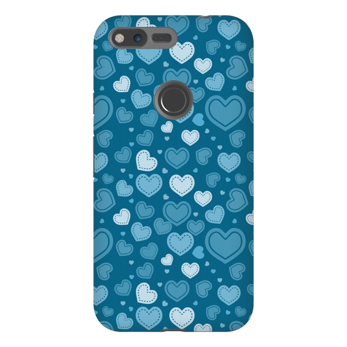 Pixel XL StrongFit Blue Hearts by TMSarts