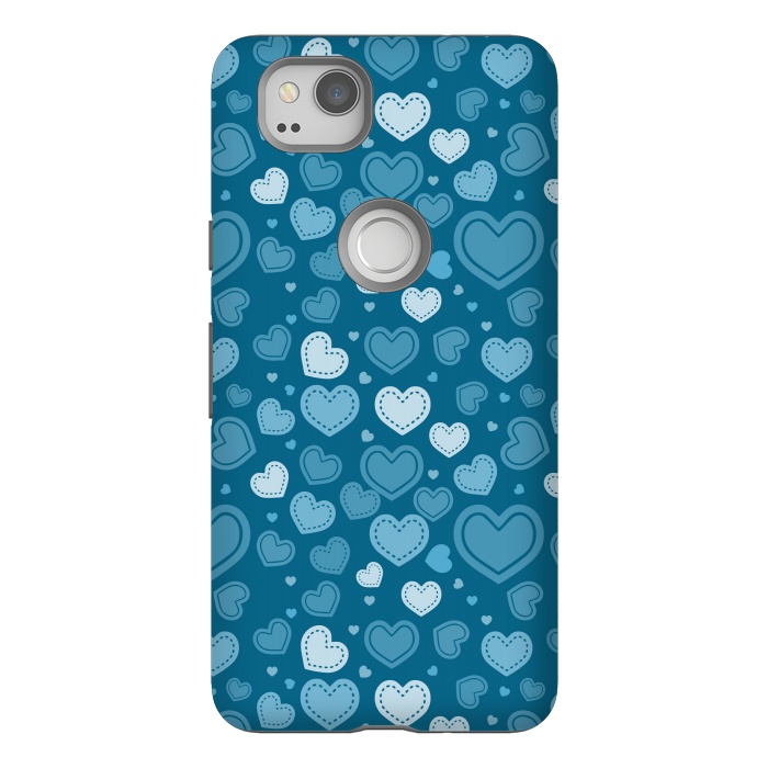 Pixel 2 StrongFit Blue Hearts by TMSarts