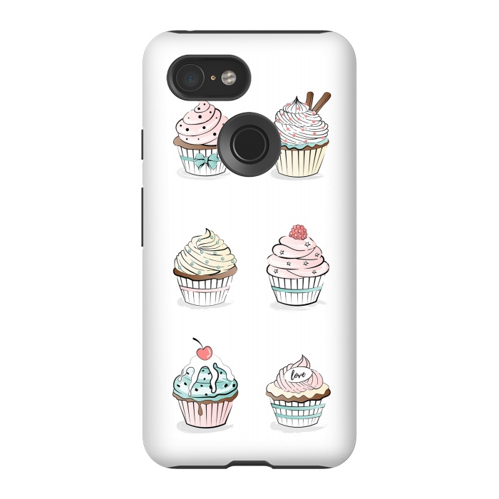 Pixel 3 StrongFit Sweet Cupcakes by Martina