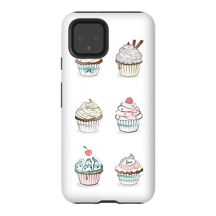 Pixel 4 StrongFit Sweet Cupcakes by Martina