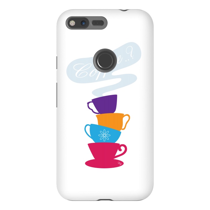Pixel XL StrongFit Bright Coffee Cups by Martina