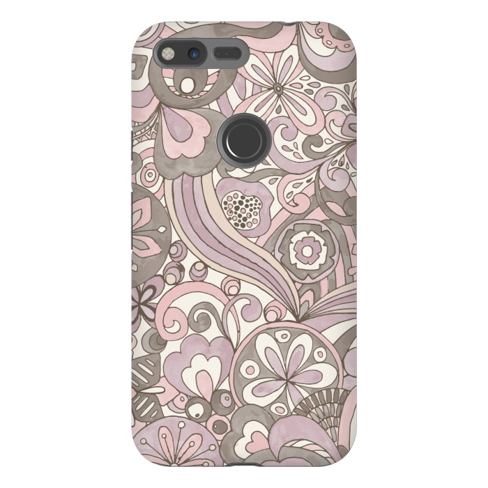 Pixel XL StrongFit Retro Colouring Book Pink and Gray by Paula Ohreen
