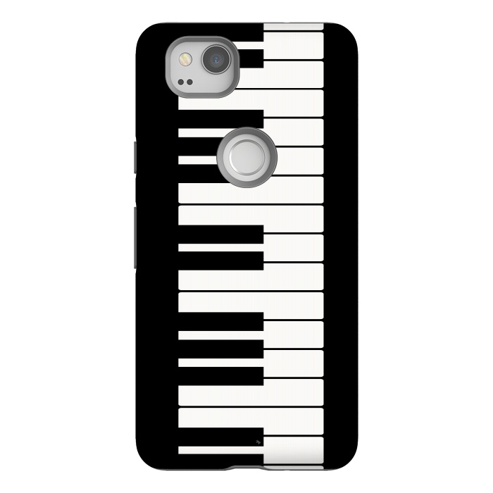 Pixel 2 StrongFit Black and white piano keys music instrument by Martina