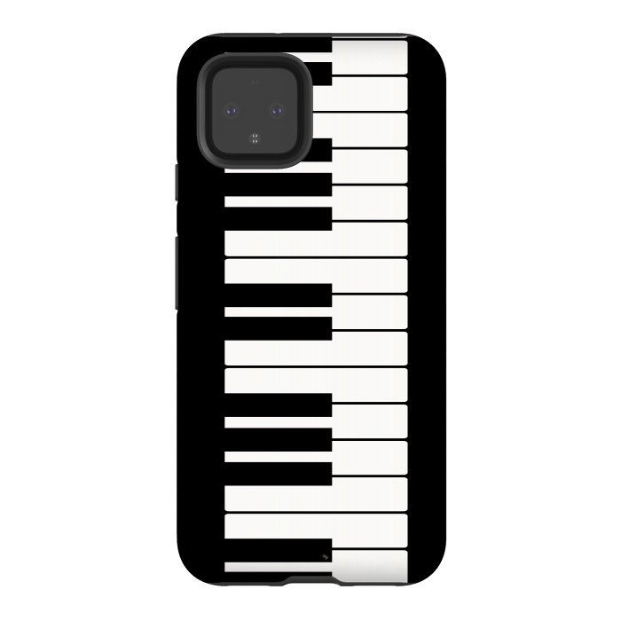 Pixel 4 StrongFit Black and white piano keys music instrument by Martina