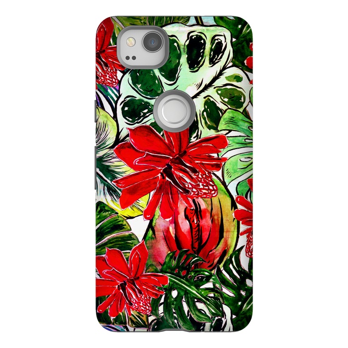 Pixel 2 StrongFit Aloha Tropical Passiflora Jungle by  Utart