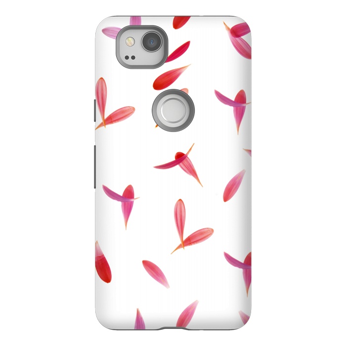 Pixel 2 StrongFit Red Rose Leaves by Creativeaxle