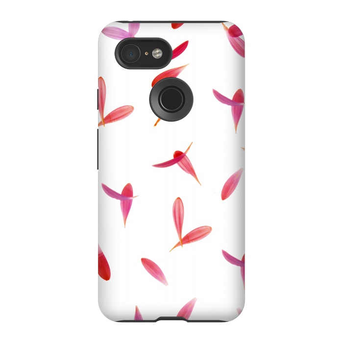 Pixel 3 StrongFit Red Rose Leaves by Creativeaxle