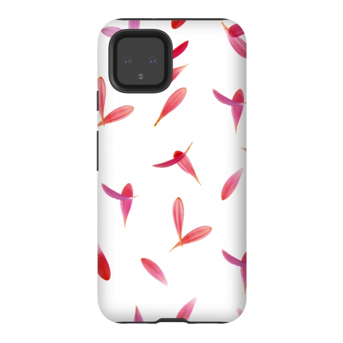Pixel 4 StrongFit Red Rose Leaves by Creativeaxle