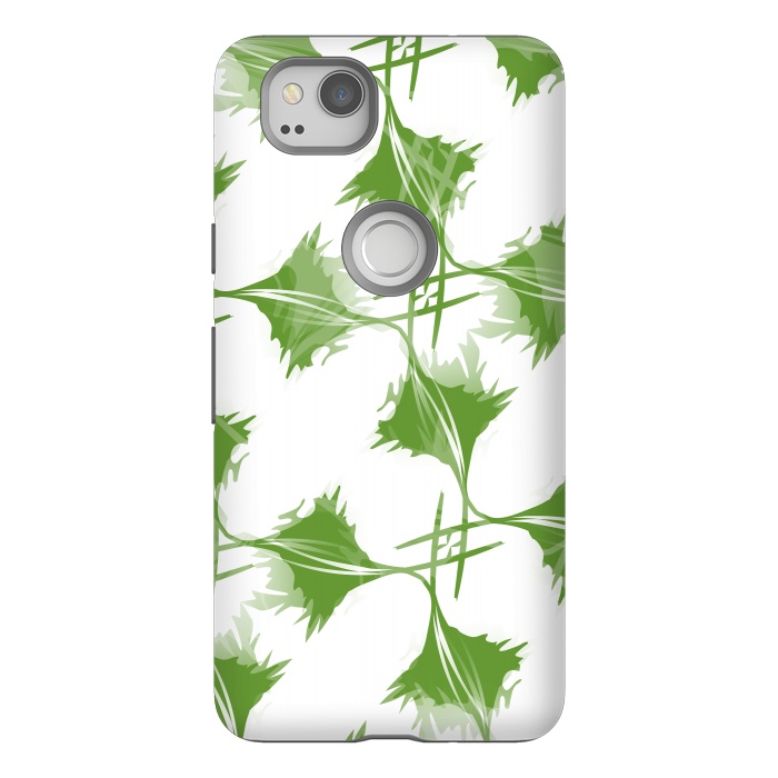 Pixel 2 StrongFit Green Leaves by Creativeaxle