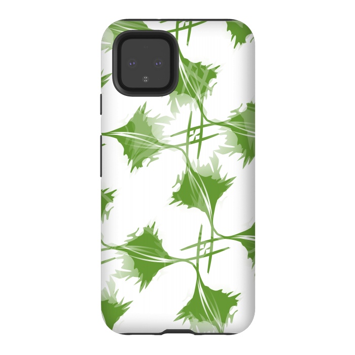 Pixel 4 StrongFit Green Leaves by Creativeaxle