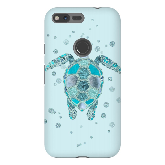 Pixel XL StrongFit Underwater Glamour Turtle by Andrea Haase