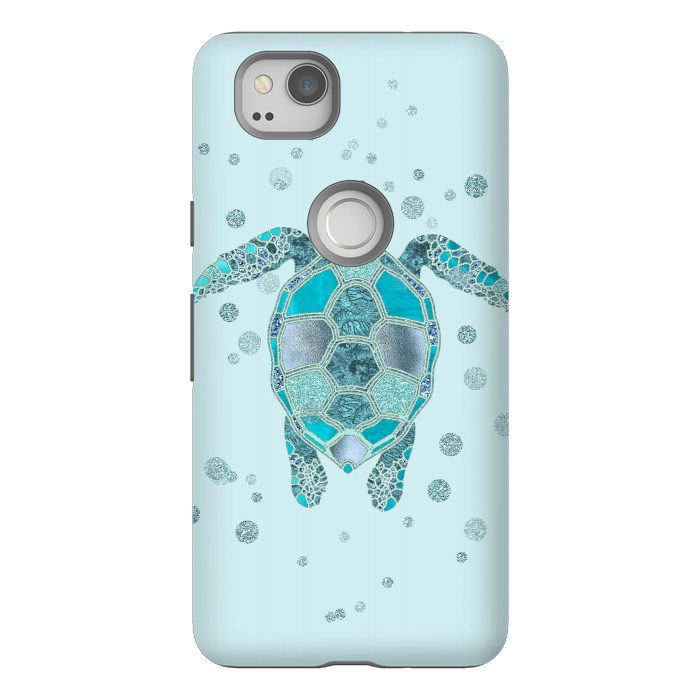 Pixel 2 StrongFit Underwater Glamour Turtle by Andrea Haase