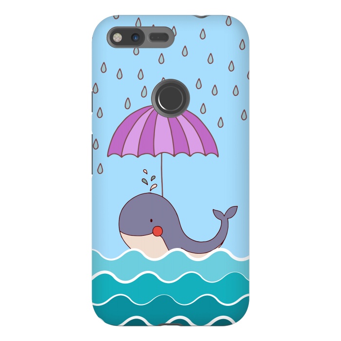 Pixel XL StrongFit Swimming Whale by Creativeaxle