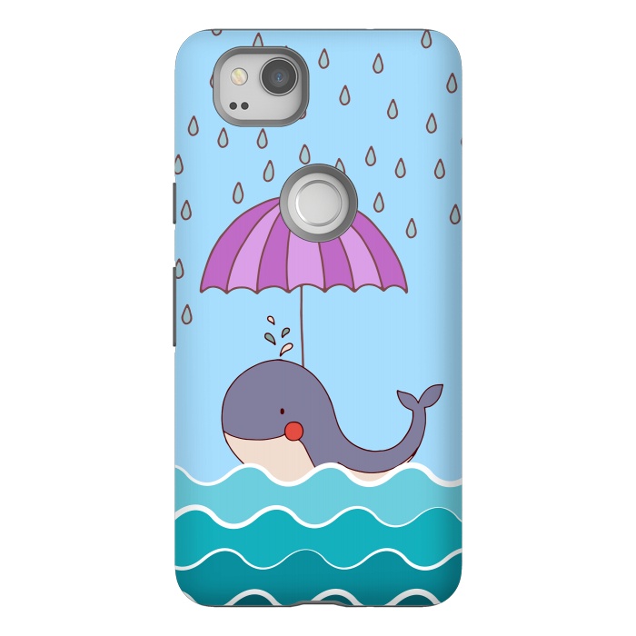 Pixel 2 StrongFit Swimming Whale by Creativeaxle