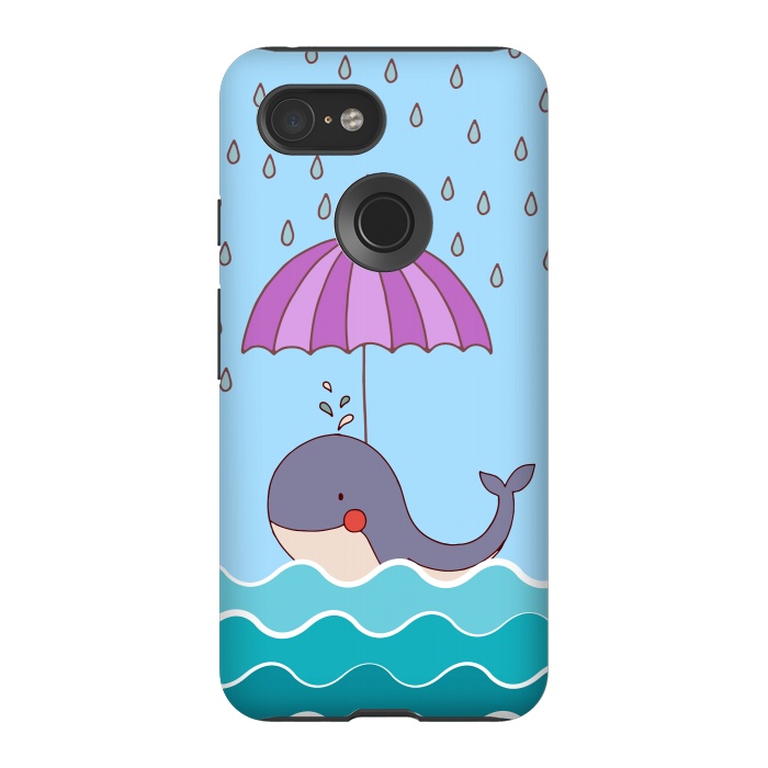 Pixel 3 StrongFit Swimming Whale by Creativeaxle