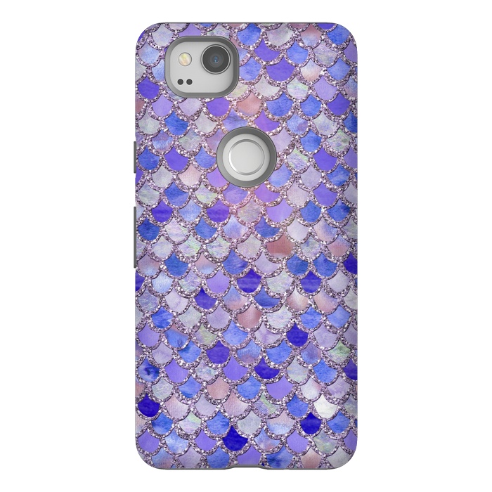 Pixel 2 StrongFit Purple hand drawn mermaid scales by  Utart