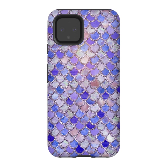 Pixel 4 StrongFit Purple hand drawn mermaid scales by  Utart