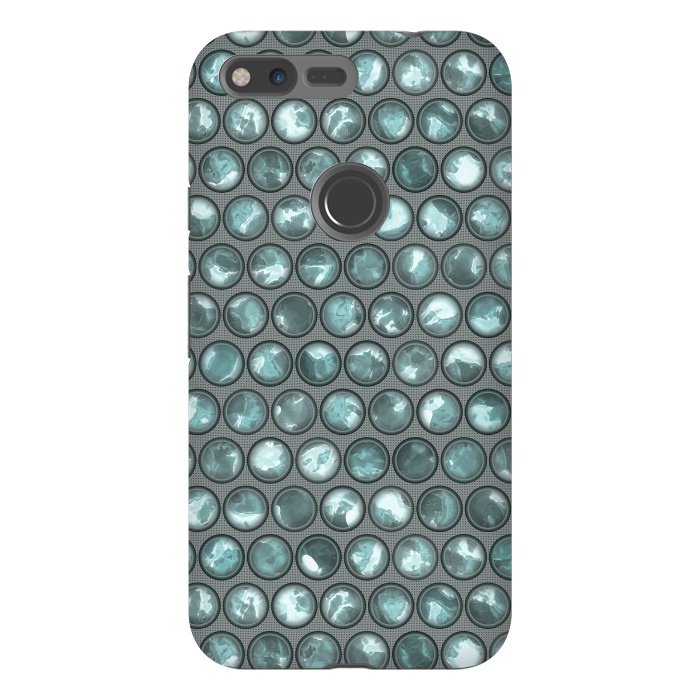 Pixel XL StrongFit Green Glass Bead Pattern by Andrea Haase