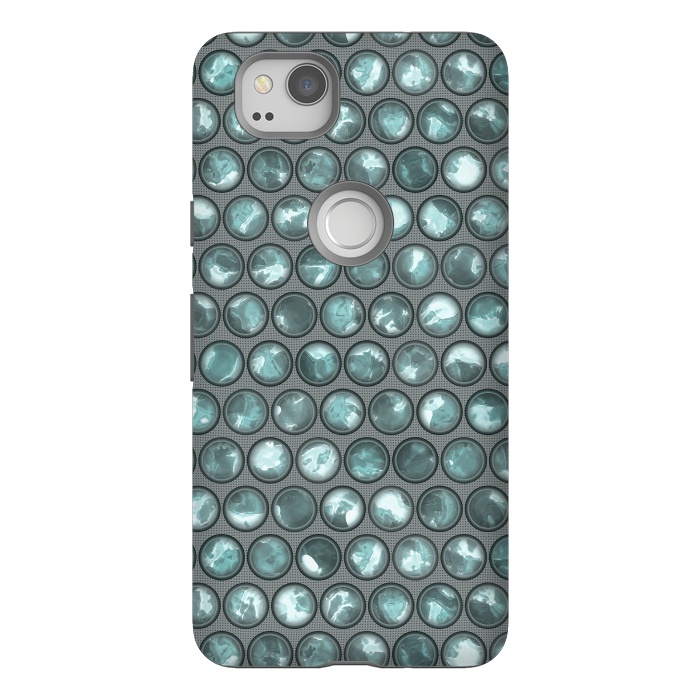 Pixel 2 StrongFit Green Glass Bead Pattern by Andrea Haase