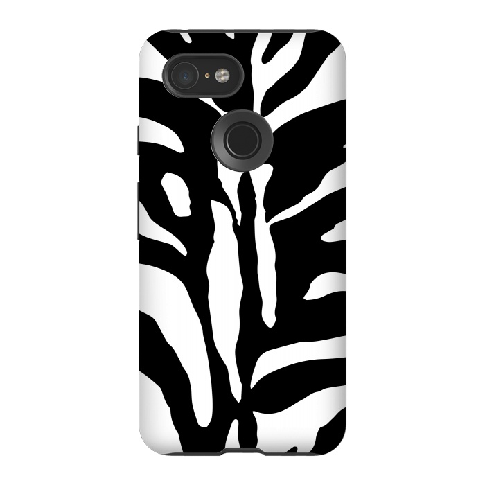 Pixel 3 StrongFit Black And White Zebra Print 2 by Andrea Haase