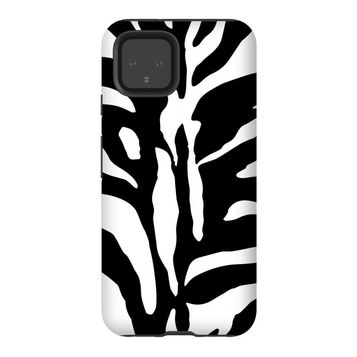 Pixel 4 StrongFit Black And White Zebra Print 2 by Andrea Haase