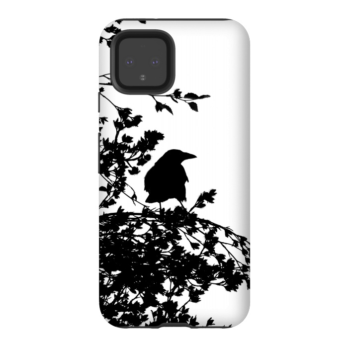 Pixel 4 StrongFit Black And White Bird by Andrea Haase