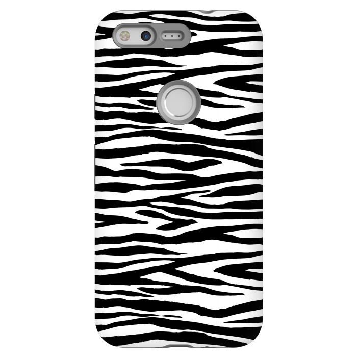 Pixel StrongFit Zebra Stripes Black And White 2 by Andrea Haase