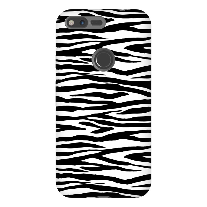 Pixel XL StrongFit Zebra Stripes Black And White 2 by Andrea Haase