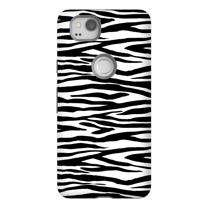 Pixel 2 StrongFit Zebra Stripes Black And White 2 by Andrea Haase