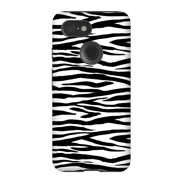 Pixel 3 StrongFit Zebra Stripes Black And White 2 by Andrea Haase