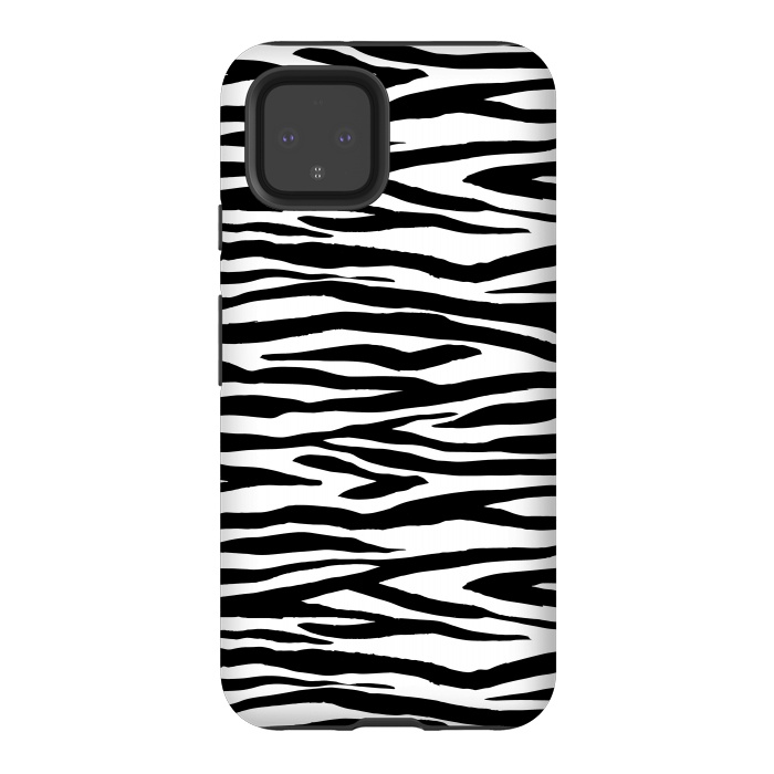 Pixel 4 StrongFit Zebra Stripes Black And White 2 by Andrea Haase