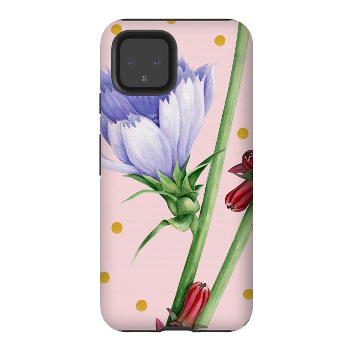 Pixel 4 StrongFit Purple Chicory by Creativeaxle