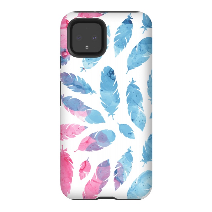 Pixel 4 StrongFit Peaceful Feather by Creativeaxle