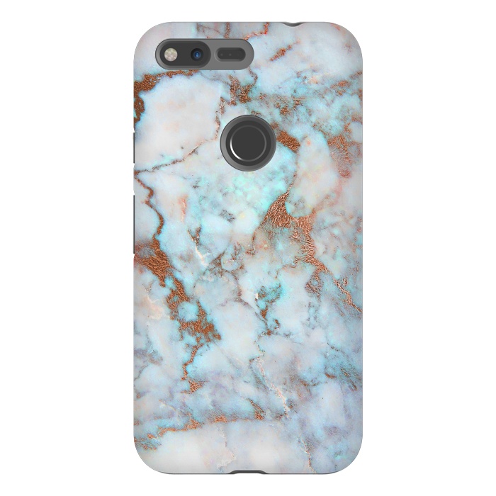 Pixel XL StrongFit White & Gold Faux Marble by Dushan Medich