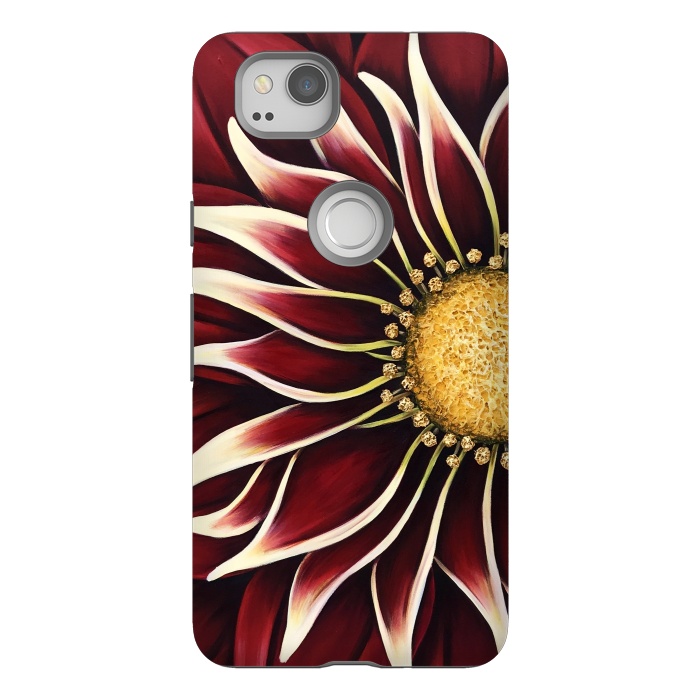 Pixel 2 StrongFit Crimson Zinnia by Denise Cassidy Wood