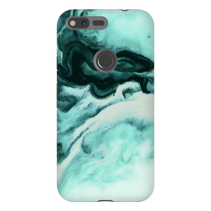 Pixel XL StrongFit Abstract marbling mint by Mmartabc