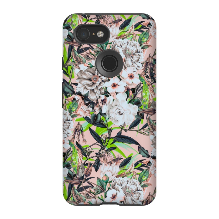 Pixel 3 StrongFit Flowering bouquet pink by Mmartabc