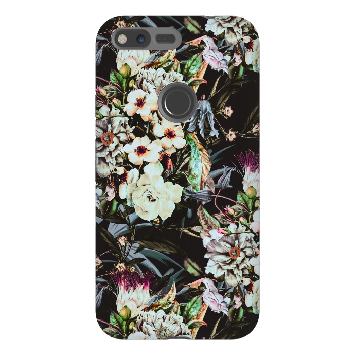 Pixel XL StrongFit Dark flowery colorful bouquet by Mmartabc