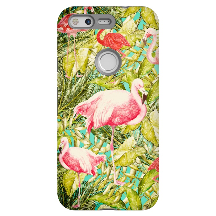 Pixel StrongFit Aloha Tropical Flamingo Jungle by  Utart