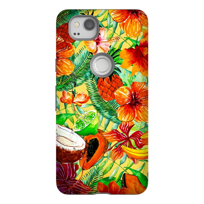 Pixel 2 StrongFit Aloha Tropical Fruits and Flowers by  Utart