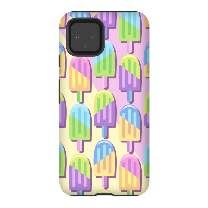 Pixel 4 StrongFit Ice Lollipops Popsicles Summer Punchy Pastels Colors by BluedarkArt