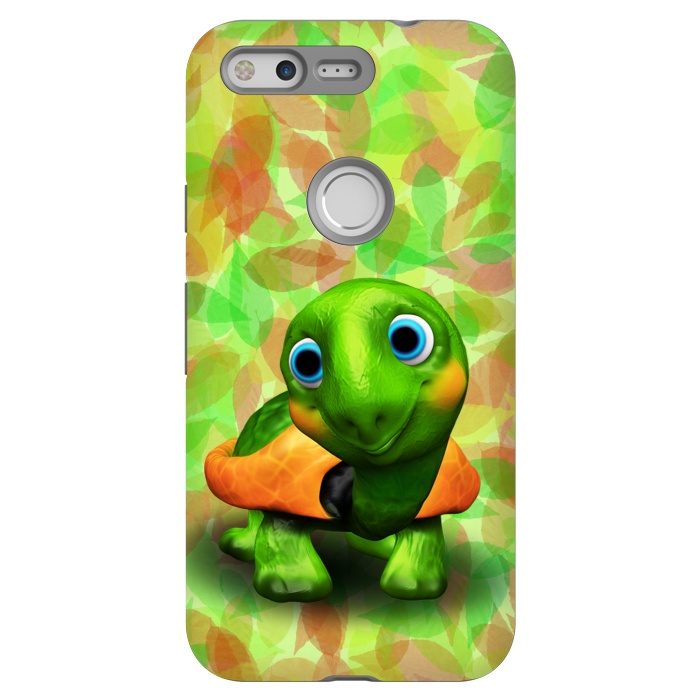 Pixel StrongFit Green Turtle Baby 3D by BluedarkArt