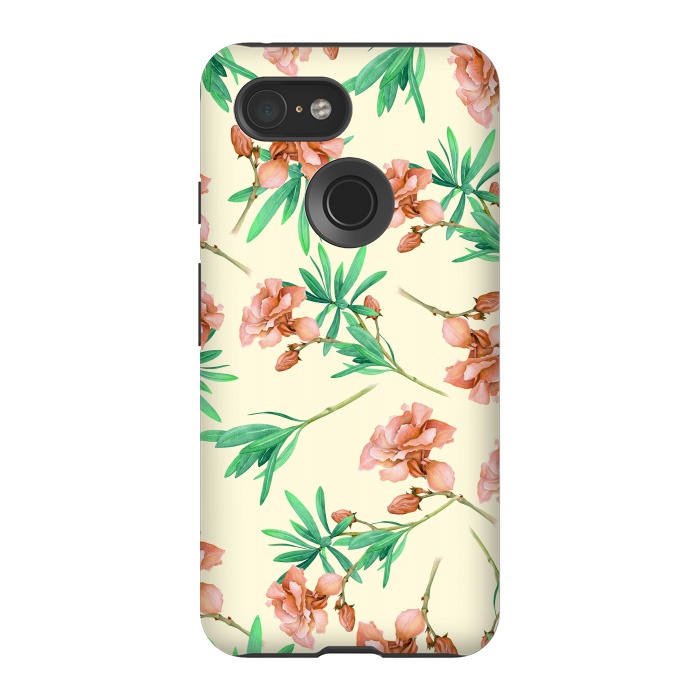 Pixel 3 StrongFit Tropical Oleander by Creativeaxle